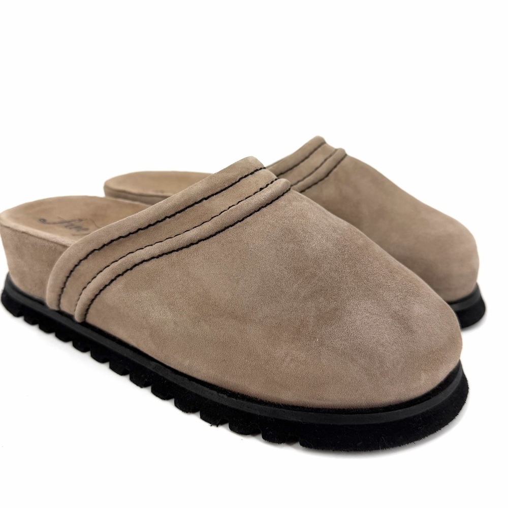 Free People Milo Everyday Mule Clogs Sz 9 Oyster Suede
